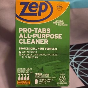 ZEP, Pro-Tabs (4), All-Purpose Cleaner , Makes 32 oz Each Tab. New.